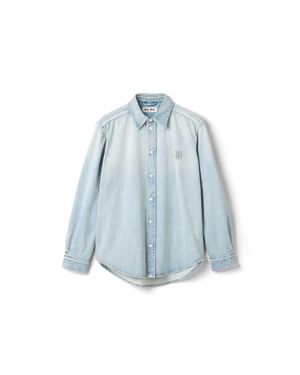 Miu Miu Washed Denim Shirt - Blue