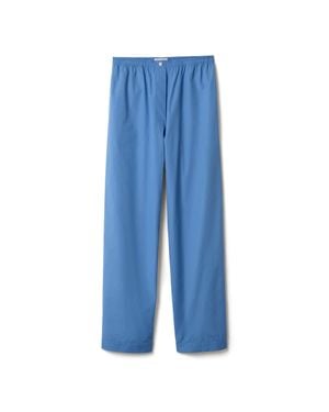 Miu Miu Poplin Pyjama Trousers - Blue