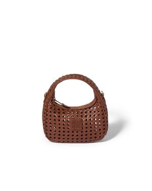 Miu Miu Wander Woven Leather Bag - Brown