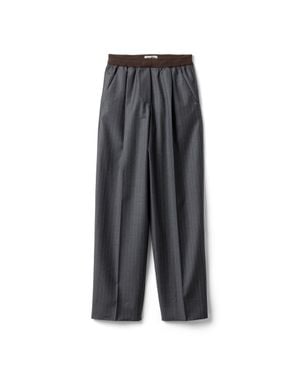 Miu Miu Pinstripe Trousers - Grey