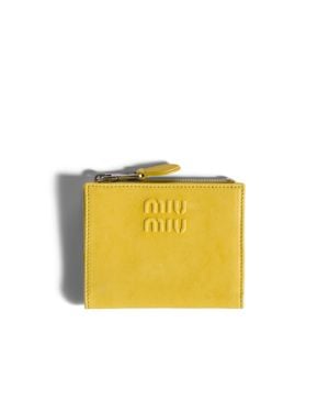 Miu Miu Small Leather Wallet - Yellow