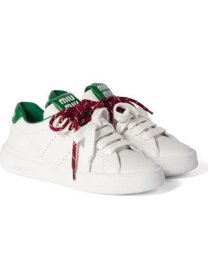 Miu Miu Leather Sneakers - Multicolor