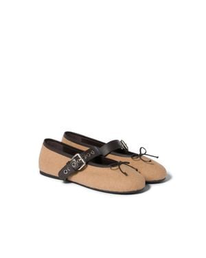 Miu Miu Wool Ballerinas - Multicolor
