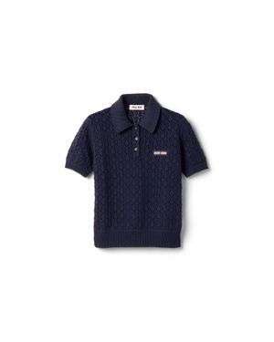 Miu Miu Cotton Polo Shirt - Blue