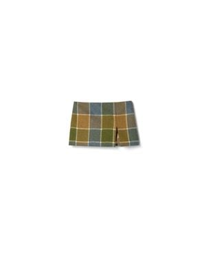 Miu Miu Checked Miniskirt - Green
