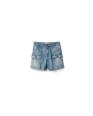 Miu Miu Denim Bermudas - Blue