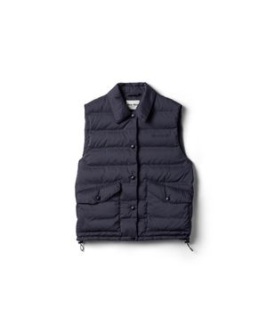Miu Miu Technical Pongé Down Vest - Blue