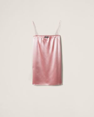 Miu Miu Satin Mini-Dress - Pink