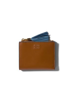 Miu Miu Small Leather Wallet - Brown