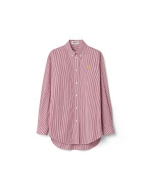 Miu Miu Vertical Stripe Shirt - Pink