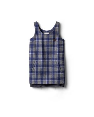 Miu Miu Checked Mini-Dress - Blue