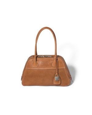 Miu Miu Vivant Leather Bag - Brown