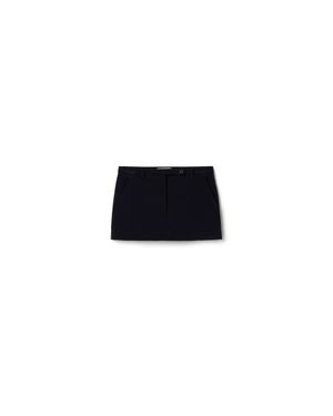 Miu Miu Milano Rib Knit Miniskirt - Black