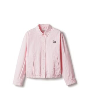Miu Miu Poplin Blouson Jacket - Pink