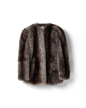 Miu Miu Shearling Fur Jacket - Brown