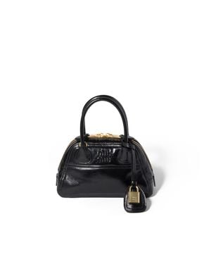 Miu Miu Vivant Glossy Leather Mini-Bag - Black