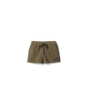 Miu Miu Garment-Dyed Fleece Shorts - Green