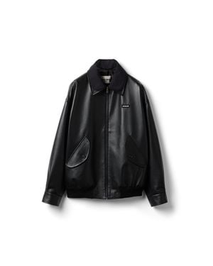 Miu Miu Nappa Leather Jacket - Black
