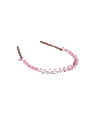 Miu Miu Metal And Leather Headband - Pink