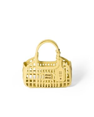 Miu Miu Leather Basket - Metallic