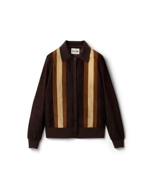 Miu Miu Suede Jacket - Brown