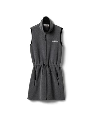 Miu Miu Fleece Dress - Black