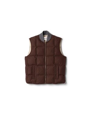 Miu Miu Gabardine Down Vest - Brown