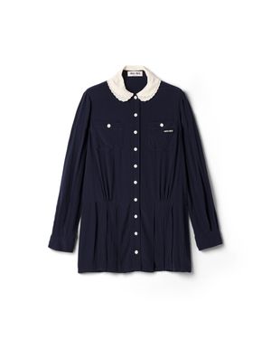 Miu Miu Marocain Mini-Dress - Blue