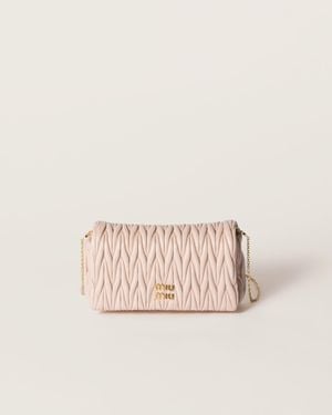 Miu Miu Matelassé Nappa Leather Mini-Bag - Pink