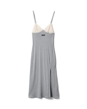 Miu Miu Silk Jersey Dress - Gray