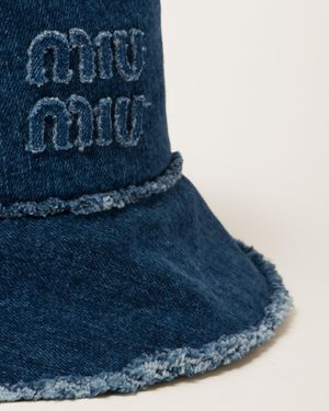 Miu Miu Technical Fabric Bucket Hat in Blue | Lyst