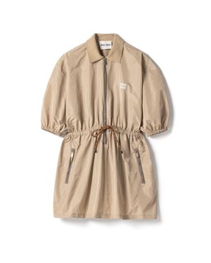 Miu Miu Technical Fabric Dress - Natural