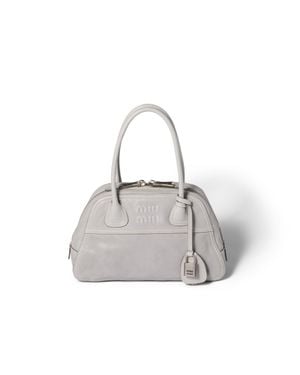 Miu Miu Vivant Nappa Leather Bag - Grey