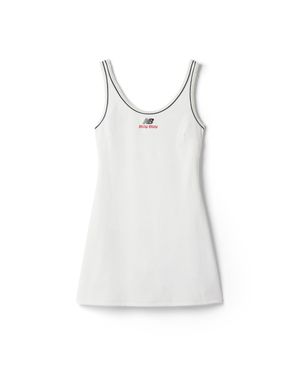 Miu Miu Stretch Technical Jersey Mini-Dress - White
