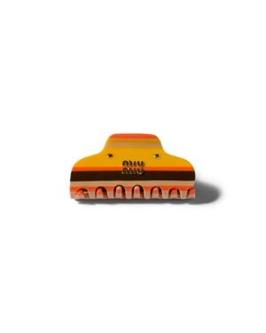 Miu Miu Claw Clip With Logo - Orange