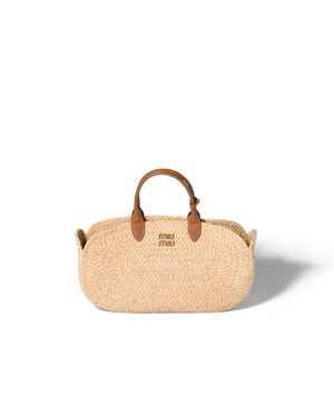 Miu Miu Raffia Handbag - Metallic