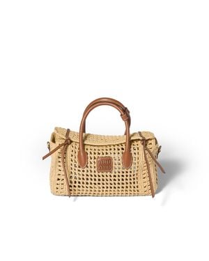Miu Miu Raffia Handbag - Metallic