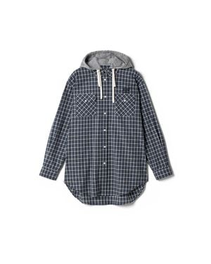 Miu Miu Checked Flannel Shirt - Blue