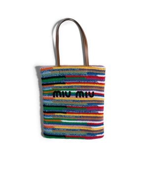Miu Miu Crochet Tote Bag - Green