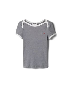 Miu Miu Petit Bateau X Ribbed Jersey T-Shirt - Grey
