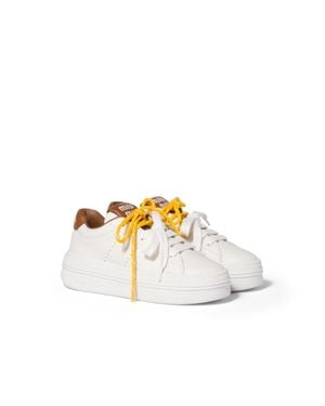 Miu Miu Leather Trainers - Metallic