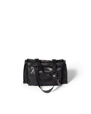 Miu Miu Utilitaire Nappa Leather Shopping Bag - Black