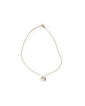 Miu Miu Metal Necklace With Pendant - White