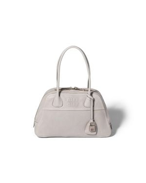 Miu Miu Vivant Nappa Leather Bag - Grey