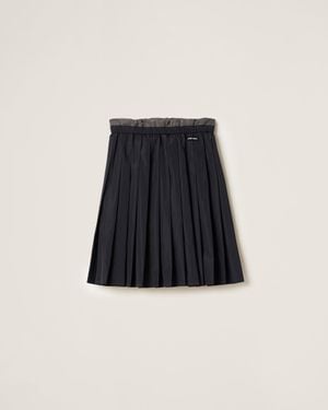 Miu Miu Technical Silk Skirt - Black
