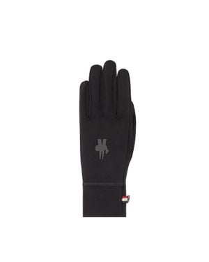 Moncler Touch Screen Jersey Gloves - Black