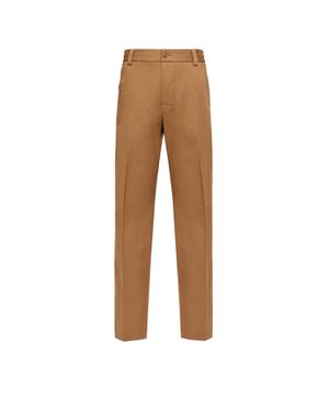 Moncler Moncler Pantalones De Sastrería De Algodón, Hombre, Talla - Marrón