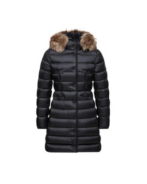 Moncler Moncler Hirmafur Hooded Shearling Long Down Jacket - Black