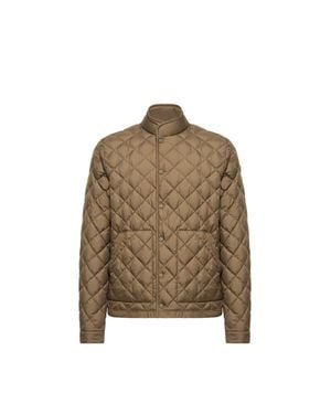 Moncler Moncler Oise Diamond Quilted Short Down Jacket - Natural