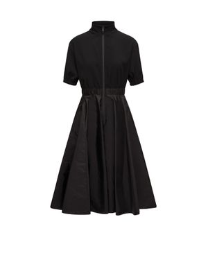 Moncler Satin Midi Dress - Black